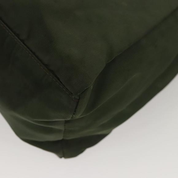 PRADA Hand Bag Nylon Khaki Silver Auth bs25012 - Picture 13 of 16